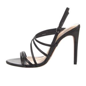 Alexandre Birman Strappy Black Leather Heels